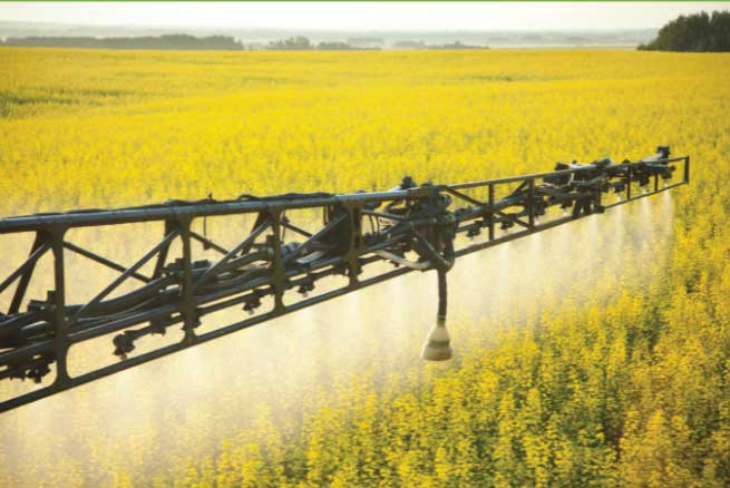 fungicide sprayer boom